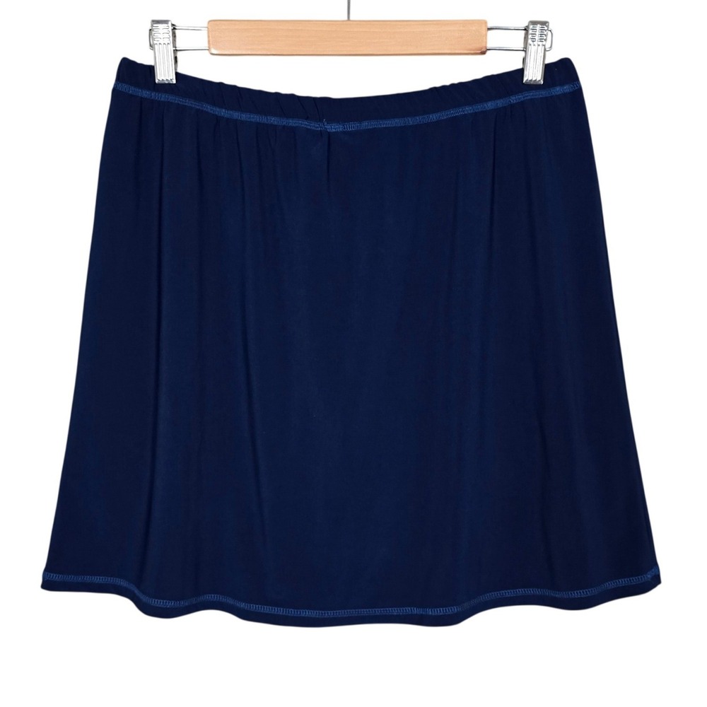 Pretty Woman Dark Navy Blue Women's Athletic A-Line Pull On Skort Skirt Size L